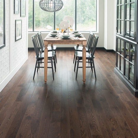 Mullican Wexford Solid Espresso Hardwood Flooring Installed picture 21035 where to buy