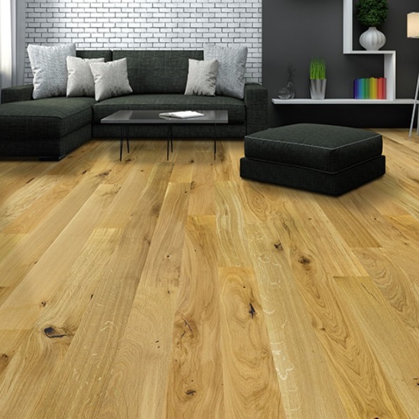 3 1/4" Character White Oak Low Gloss Bainbridge Natural hardwood see in room