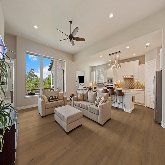 Mullican Serenity Harmony White Oak Hardwood Flooring Installed Picture 50198 where to buy