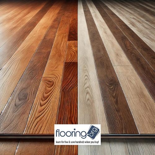 hardwood and laminate flooring side by side