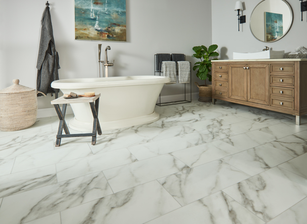 Bruce LifeSeal Reserve Tile Marble Winter White R91RK09EC show in room