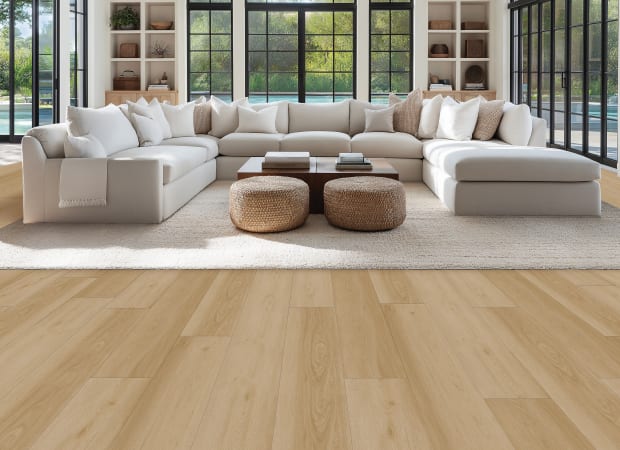 Chesapeake Fusion Design XL Cashmere laminate flooring room scene