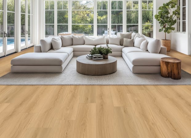 Chesapeake Fusion Design XL Hazelwood laminate flooring room scene