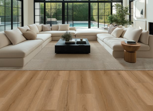 Chesapeake Fusion Design XL Tamarind laminate flooring room scene