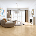 Inhaus Manor Biltmore 62705 herringbone laminate room scene