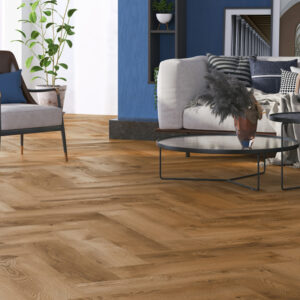 Inhaus Manor Graceland 64921 herringbone laminate room scene