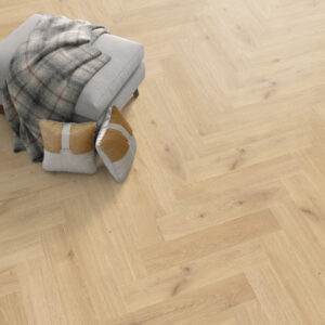 Inhaus Manor Hatley 62704 herringbone laminate room scene