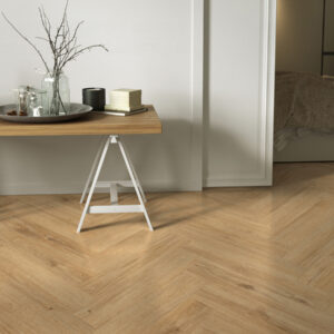 Inhaus Manor Vernon 64920 herringbone laminate room scene