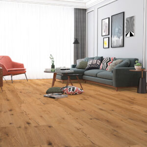 Inhaus Visions White Oak 56359 laminate room scene