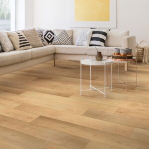 Quick-Step Abreeza Burrow Oak waterproof laminate flooring room scene