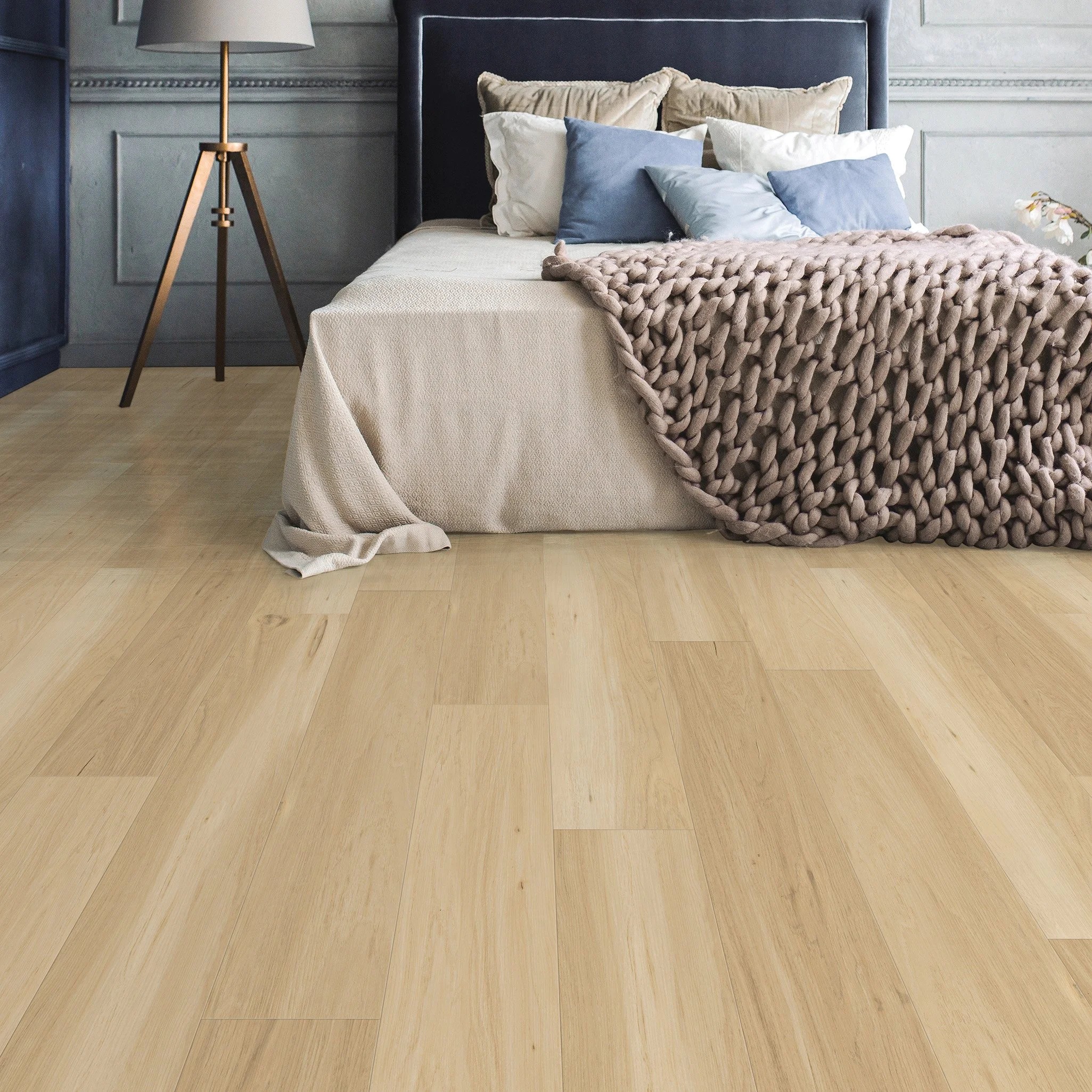 Next Floor StoneCast Amazing Pro Natural Hickory SPC Vinyl Flooring 537117-A installed